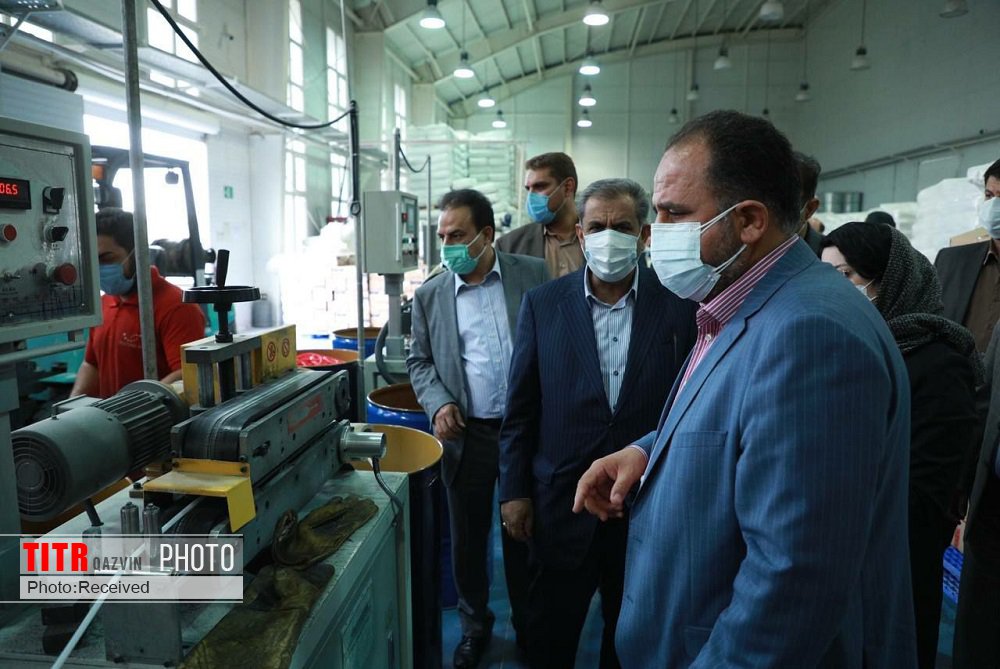 استاندار قزوین از چند واحد تولیدی در شهرک صنعتی کاسپین بازدید کرد