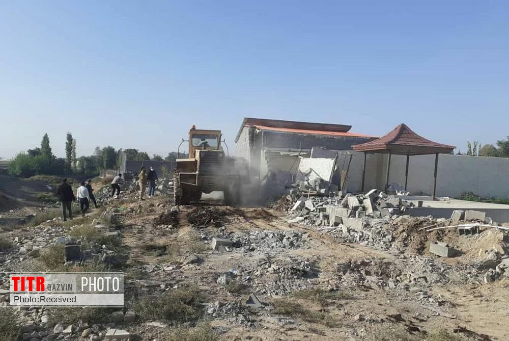 تخریب 165 فقره از اراضی ملی قزوین