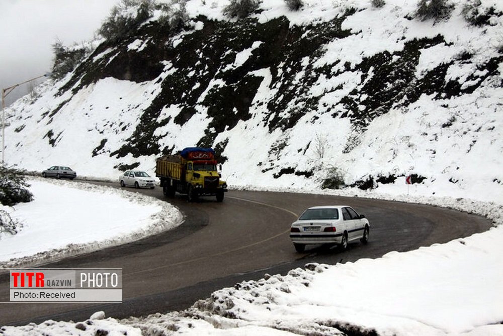 بارش باران و برف در ارتفاعات و مناطق کوهستانی استان قزوین