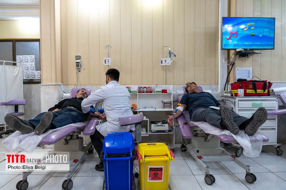 پذیرش مرکز اهدای خون از اهدا کنندگان قزوینی