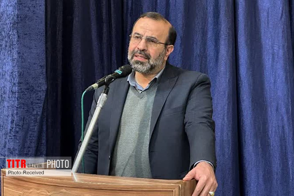 سخنرانی رئیس ستاد انتخابات استان قزوین در جشن پیروزی سردار آبنوش