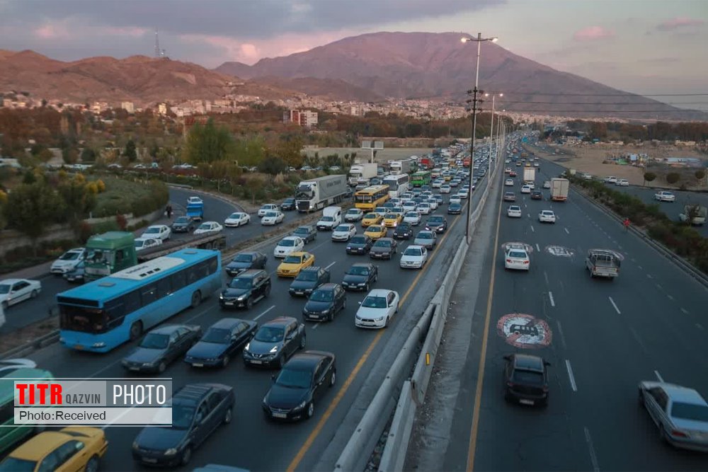 ترافیک سنگین در آزادراه تهران -کرج-قزوین
