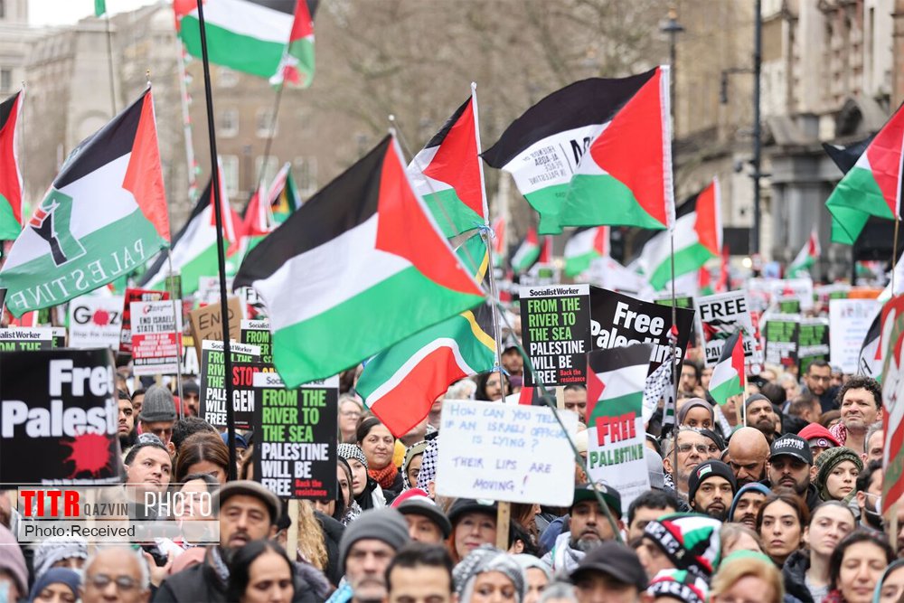 لندن بار دیگر صحنه خروش حامیان فلسطین شد