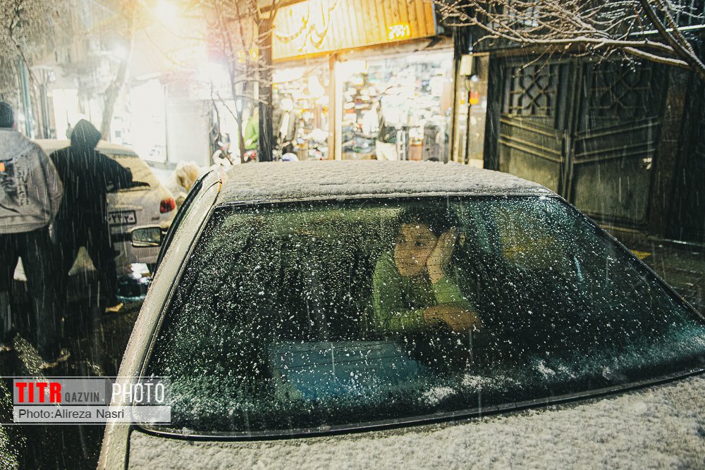 شب برفی قزوین از دریچه دوربین تیتر قزوین